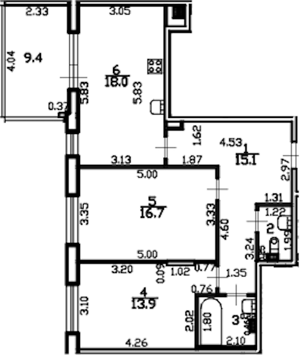 2-комнатная квартира 72.6 м², 4/4 эт., ЖК «Riviera Club»